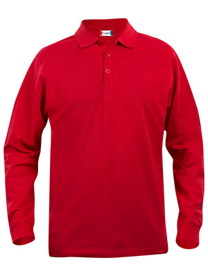 Basic Polo L/S Junior - red