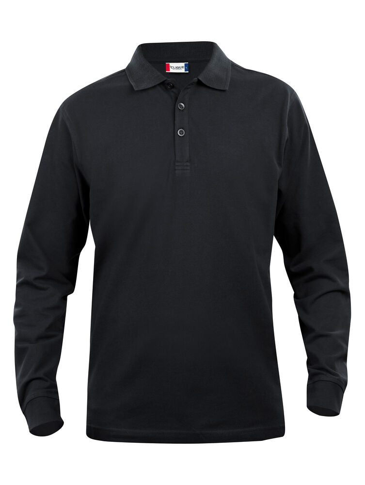 Basic Polo L/S Junior - black