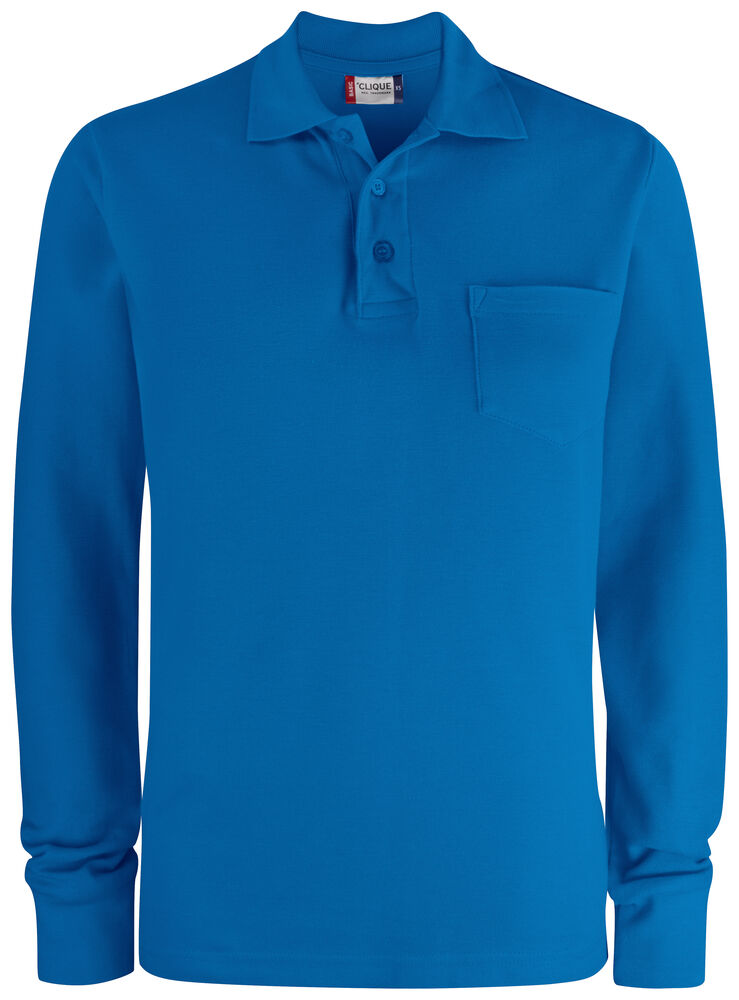 Basic Polo L/S Pocket - royal blue