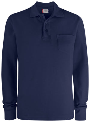 Basic Polo L/S Pocket - dark navy