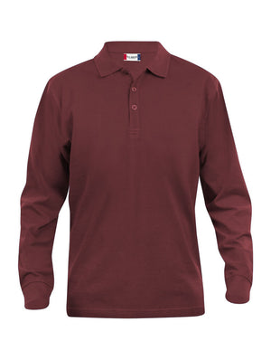 Classic Lincoln L/S Polo - burgundy