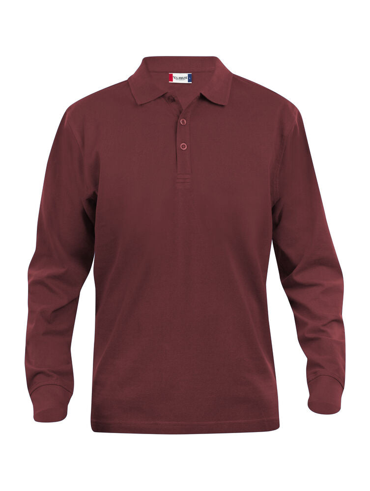 Classic Lincoln L/S Polo - burgundy
