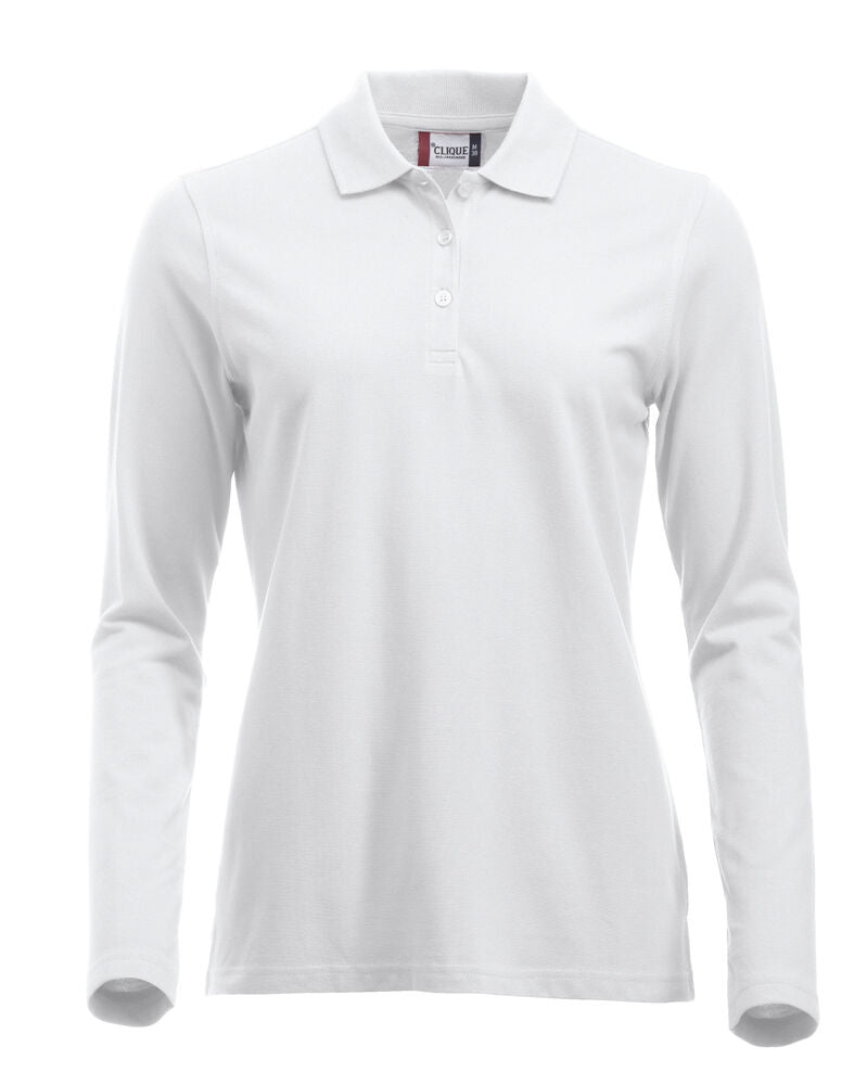 Classic Marion L/S Polo - white