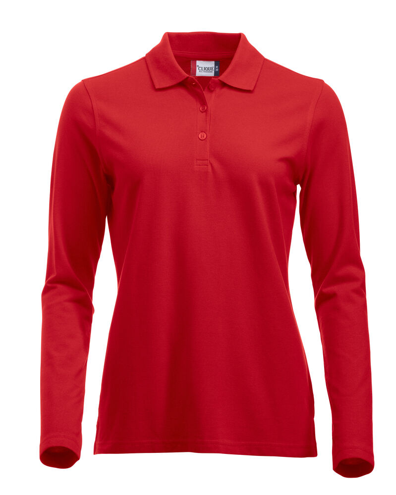 Classic Marion L/S Polo - red