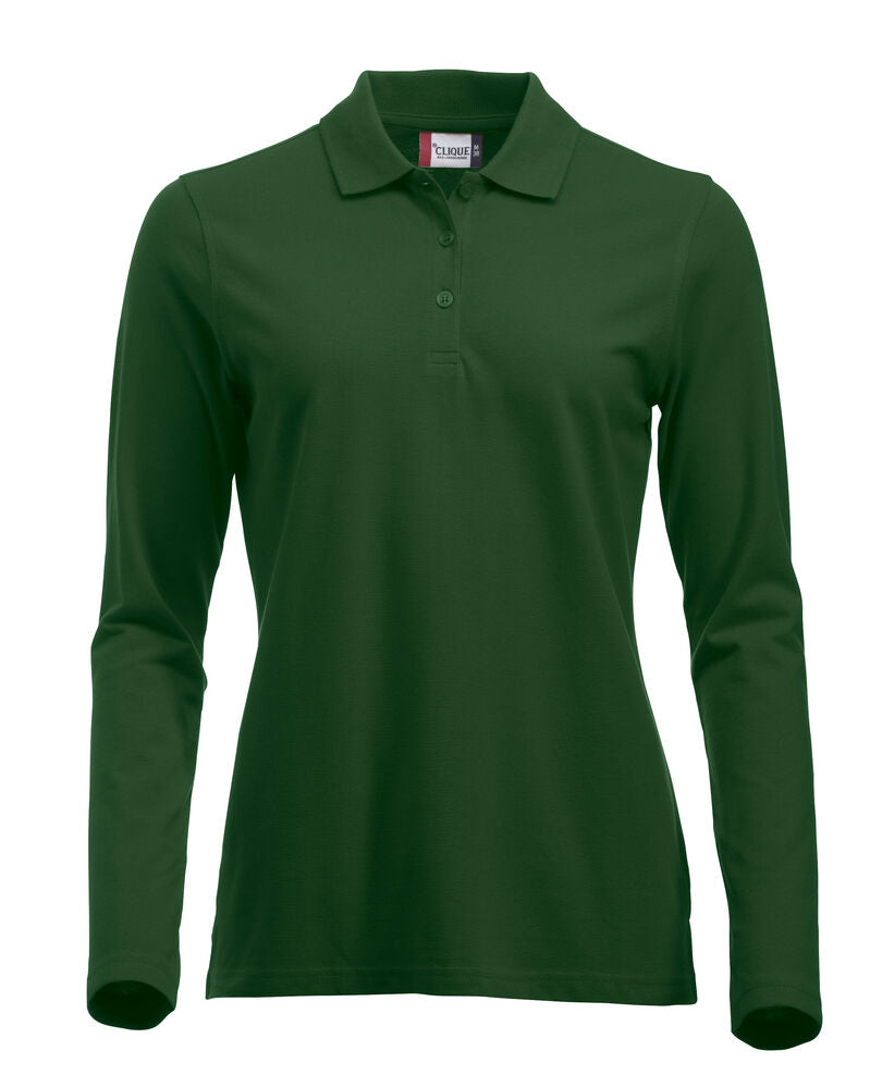 Classic Marion L/S Polo - bottle green