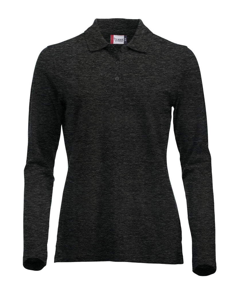 Classic Marion L/S Polo - antracit melange