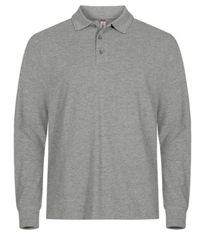 Manhattan L/S Polo - grey melange