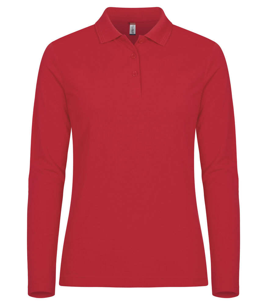 Manhattan Women L/S Polo - red