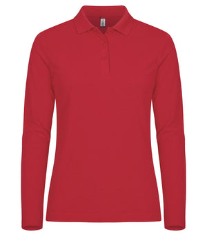 Manhattan Women L/S Polo - red