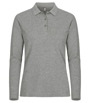 Manhattan Women L/S Polo - grey melange