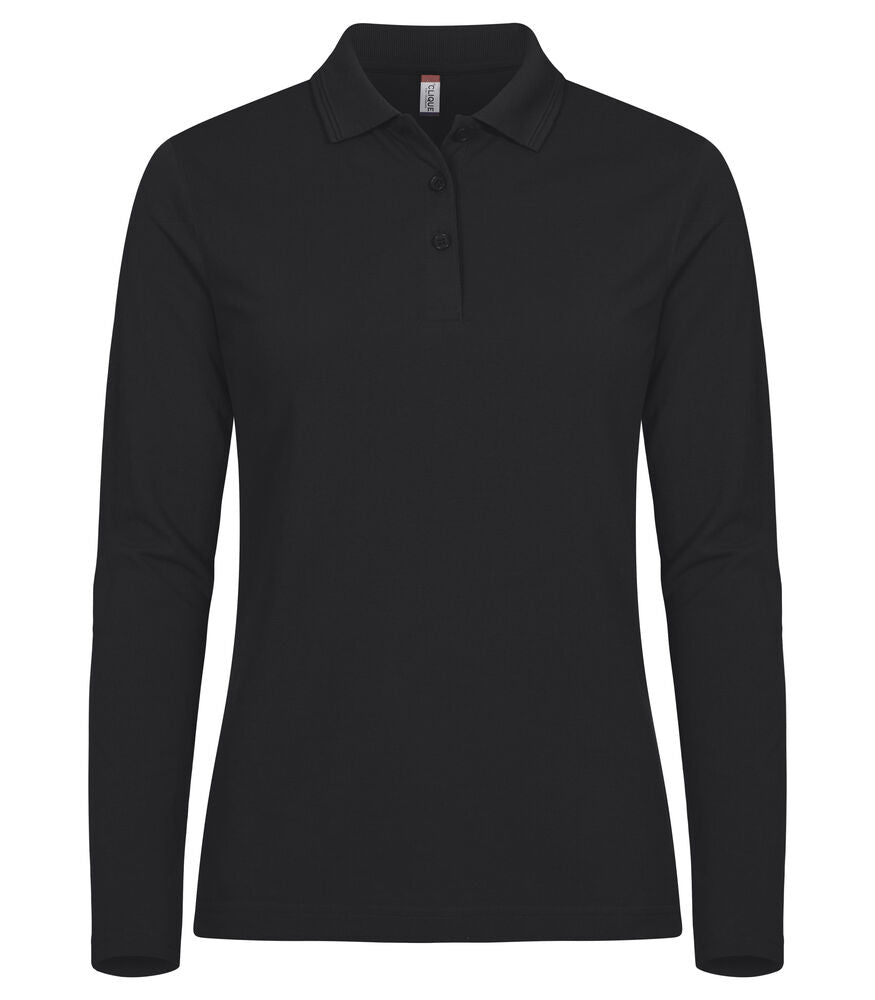 Manhattan Women L/S Polo - black