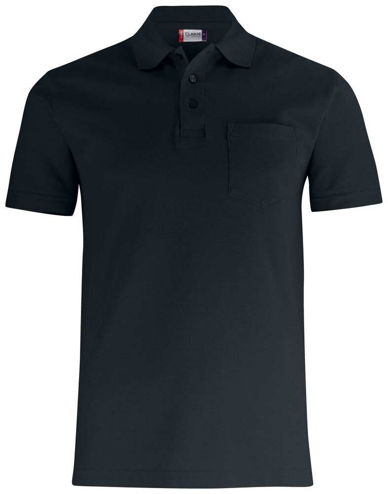 Basic Polo w. Pocket - black