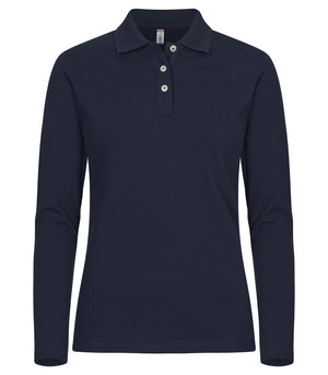 Stretch Premium Polo Women L/S - dark navy