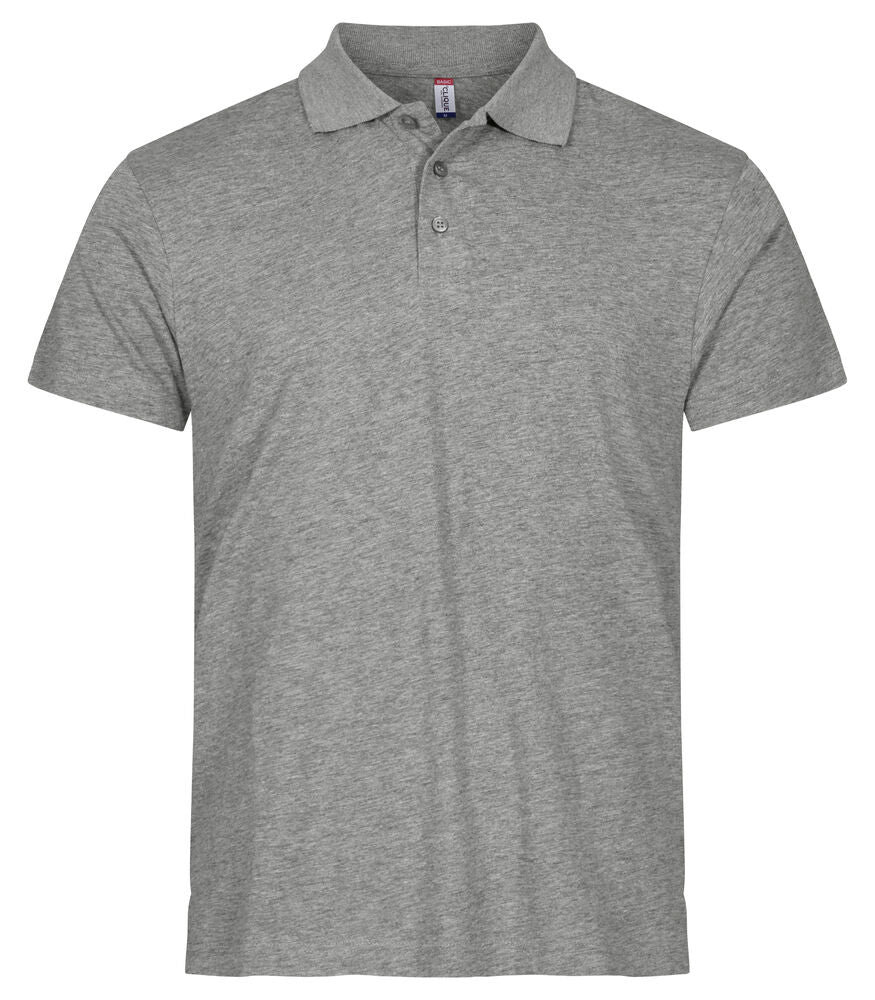 Single Jersey Polo - grey melange