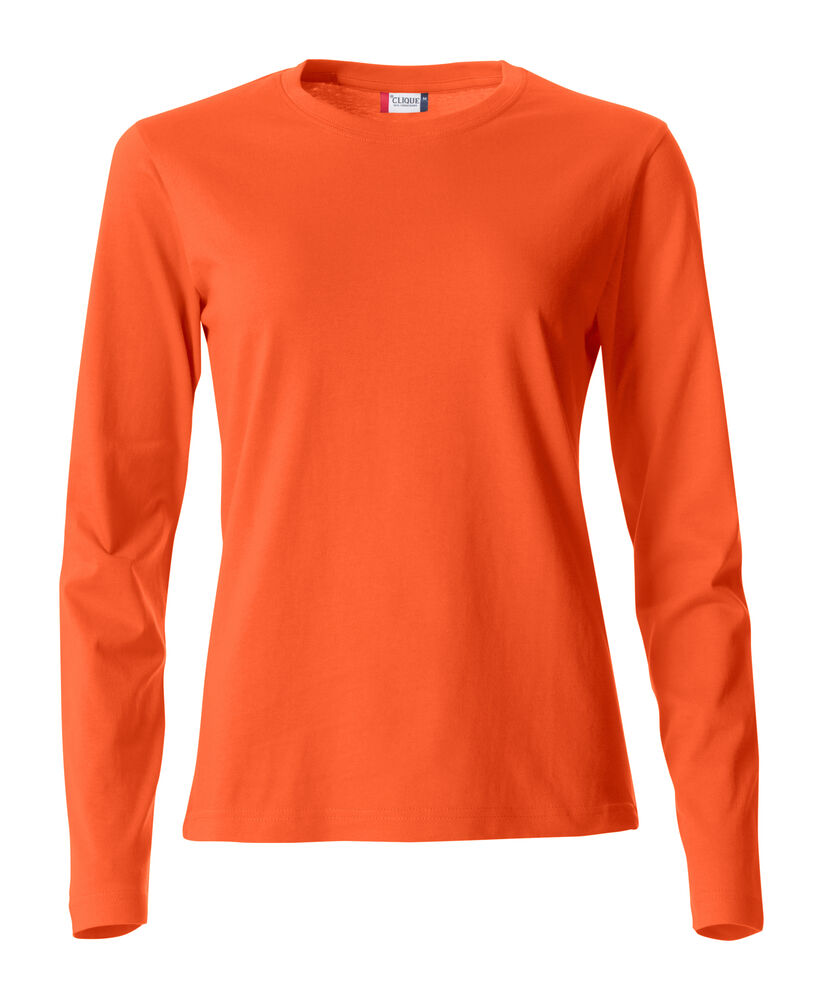 Basic-T L/S Women - blood orange