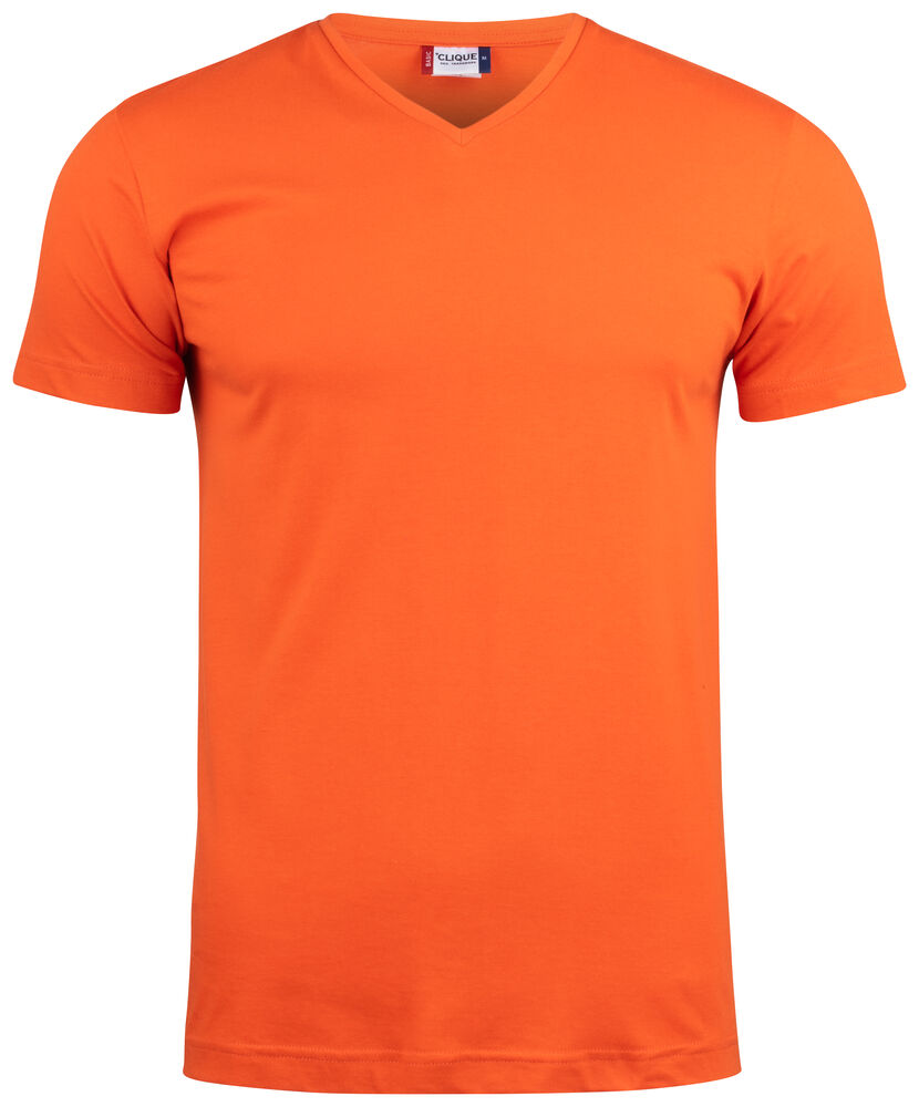 Basic-T V-neck - blood orange