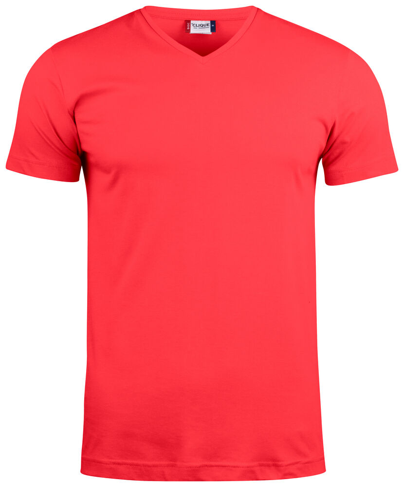 Basic-T V-neck - red