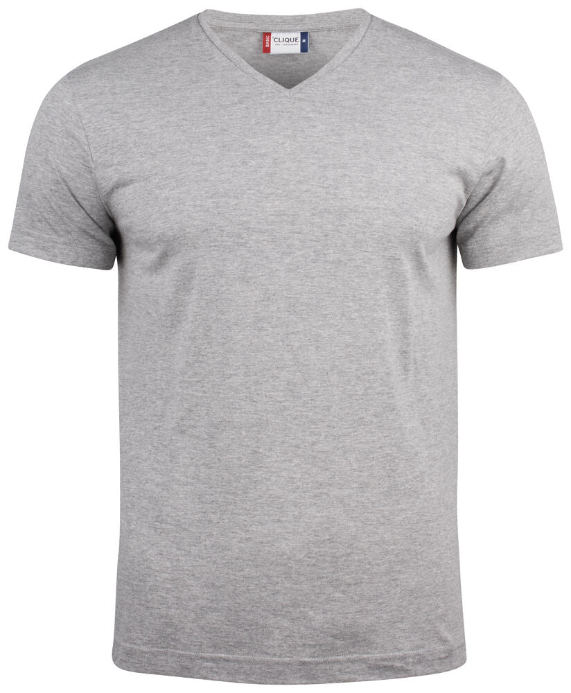 Basic-T V-neck - grey melange