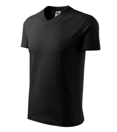 Malfini V-neck T-shirt unisex - black