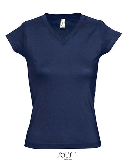 Women´s V-Neck-T-Shirt Moon