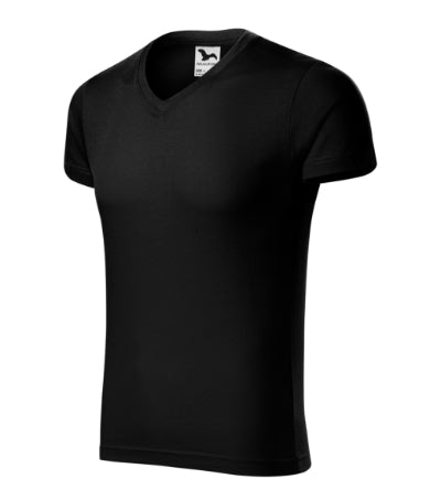 Malfini Slim Fit V-neck T-shirt men’s - black