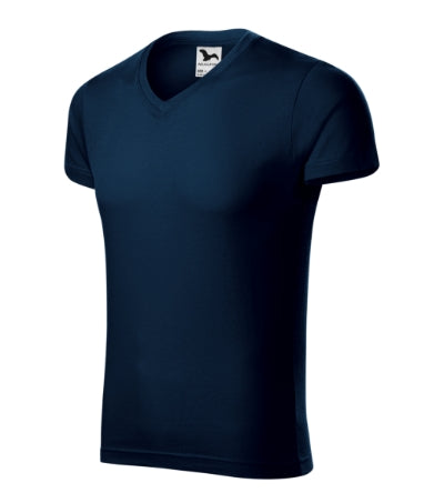 Malfini Slim Fit V-neck T-shirt men’s - navy blue