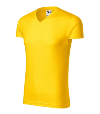 Malfini Slim Fit V-neck T-shirt men’s - yellow