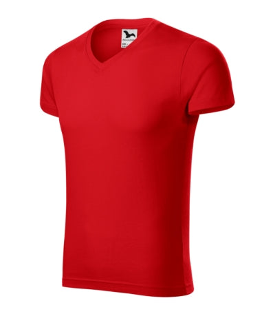 Malfini Slim Fit V-neck T-shirt men’s - red