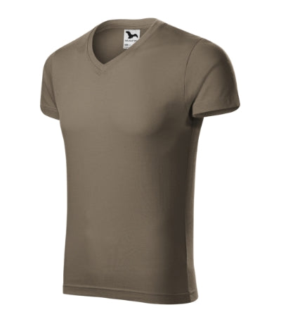 Malfini Slim Fit V-neck T-shirt men’s - army