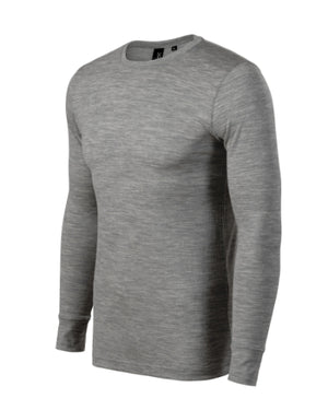 Malfini Merino Rise LS T-shirt men’s - dark gray melange
