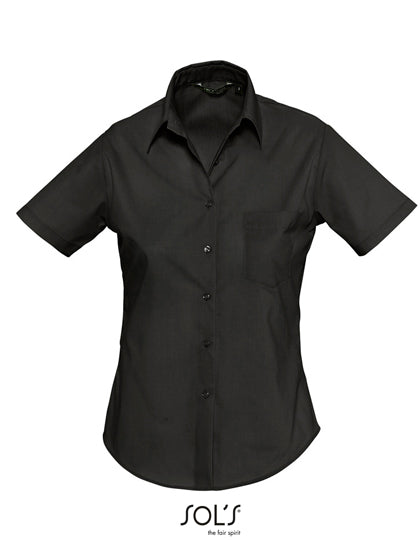 Popeline-Blouse Escape Korte Mouw