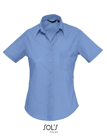 Popeline-Blouse Escape Korte Mouw