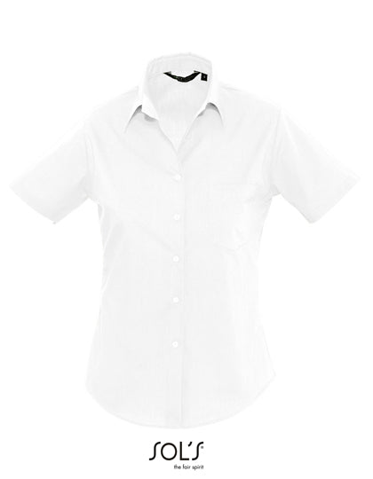 Popeline-Blouse Escape Korte Mouw