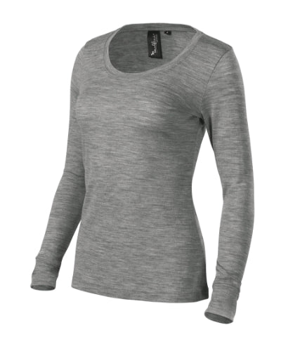Malfini Merino Rise LS T-shirt women’s - dark gray melange