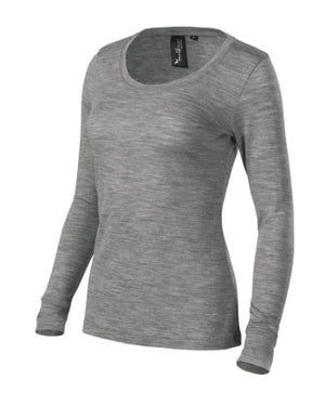 Malfini Merino Rise LS T-shirt women’s - dark gray melange
