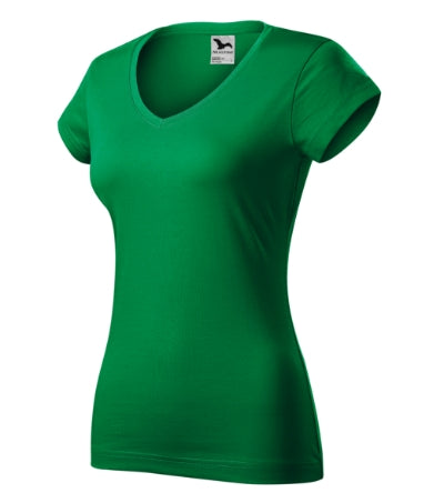 Malfini Fit V-neck T-shirt women’s - kelly green
