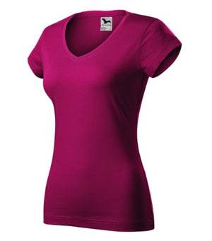 Malfini Fit V-neck T-shirt women’s - fuchsia red