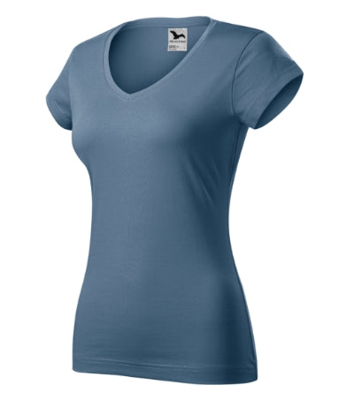 Malfini Fit V-neck T-shirt women’s - denim