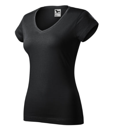 Malfini Fit V-neck T-shirt women’s - ebony gray