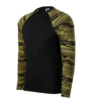 Malfini Camouflage LS T-shirt unisex - camouflage green