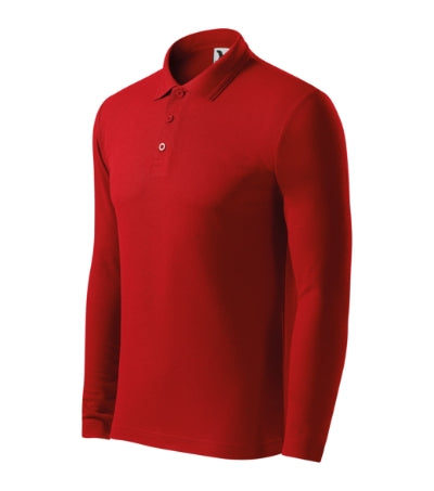 Malfini Pique Polo LS Polo Shirt men’s - red