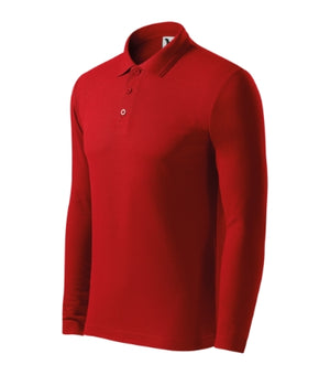Malfini Pique Polo LS Polo Shirt men’s - red