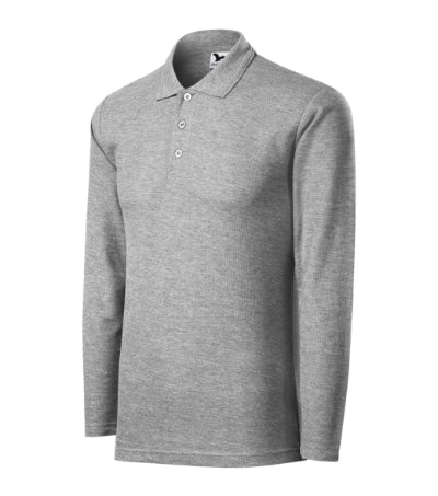 Malfini Pique Polo LS Polo Shirt men’s - dark gray melange