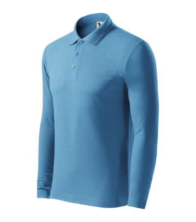 Malfini Pique Polo LS Polo Shirt men’s - azure blue