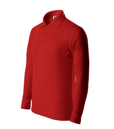 Malfini Pique Polo LS Polo Shirt Kids - red