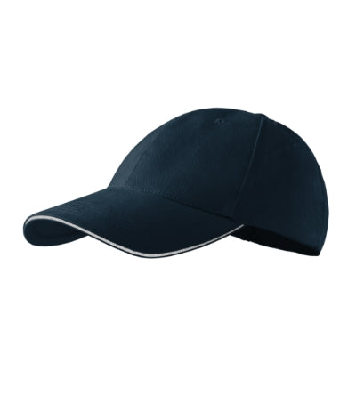 Malfini Sandwich 6P Cap unisex - navy blue