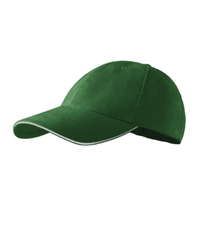 Malfini Sandwich 6P Cap unisex - bottle green