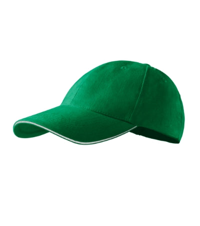 Malfini Sandwich 6P Cap unisex - kelly green