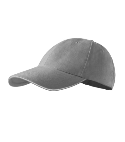 Malfini Sandwich 6P Cap unisex - antique silver