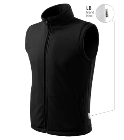 Malfini Next Fleece Vest unisex - black 01 (brand label)